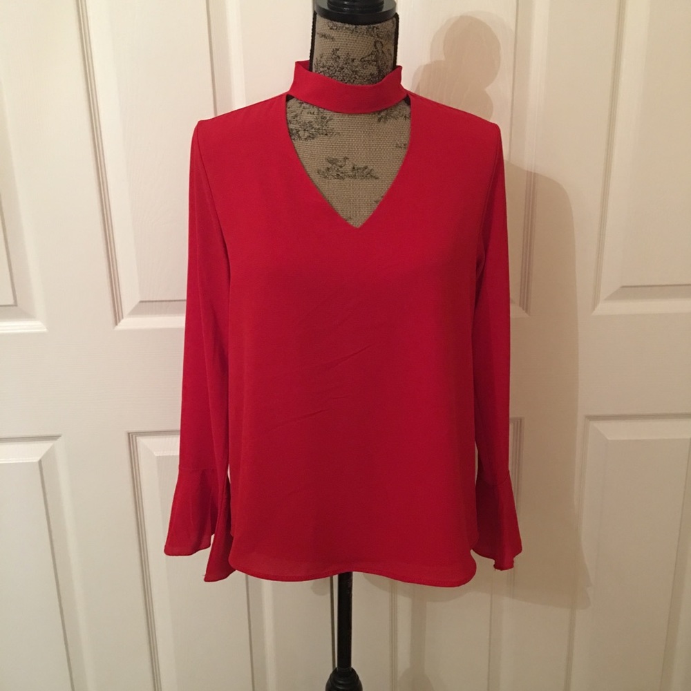 Red blouse
